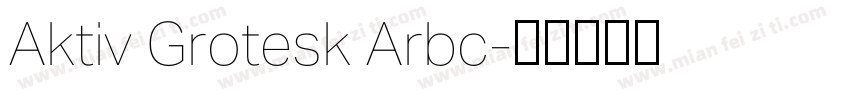 Aktiv Grotesk Arbc字体转换